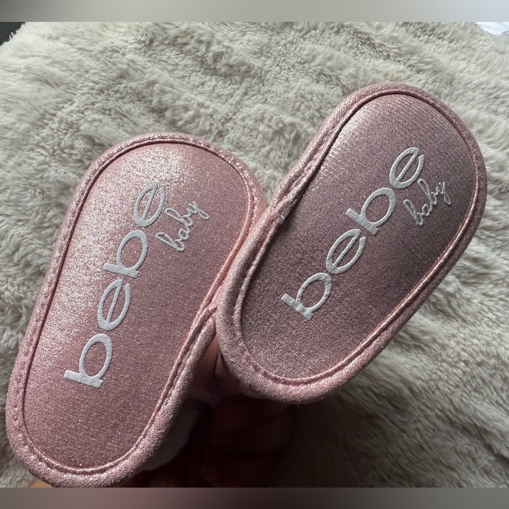 Baby Bebe Glitter Pink Boots with White Fur in Size 2 - Picture 2 of 4